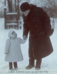 Léon Tolstoî avec sa petite-fille